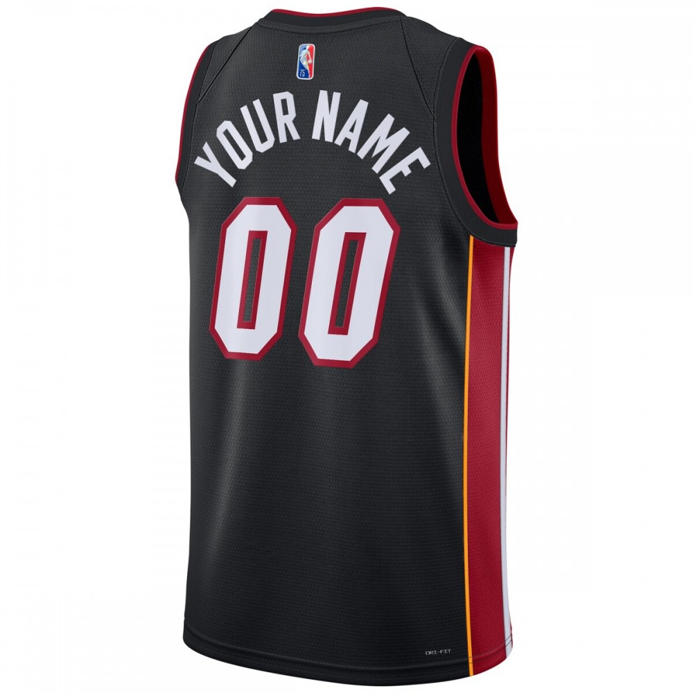 Miami Heat 2021/22 Diamond Swingman Custom Jersey - Icon Edition - Black-Pro Kit Vault | Brand New 26/27 Sports Jerseys